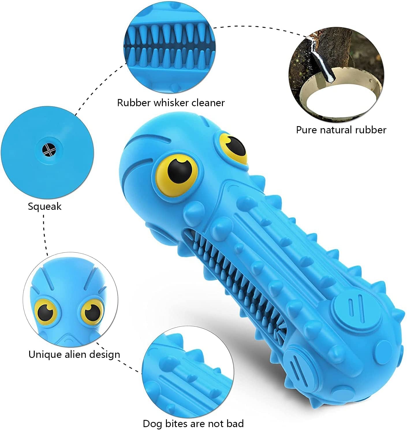 Dog Chew Toys, Dog Toys for Aggressive Chewers Medium Large Dogs Durable Squeaky Dog Toys Training and Teething Cleaning Dog Chew Toy for Dogs Indoor Outdoor Home Interactive Dog Toy